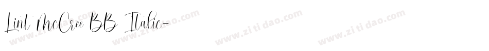 Lint McCree BB Italic字体转换